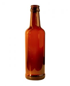 Beer bottle 330ml crown glass amber