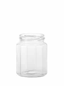 Dodecagon jar 292ml 63TO glass white flint