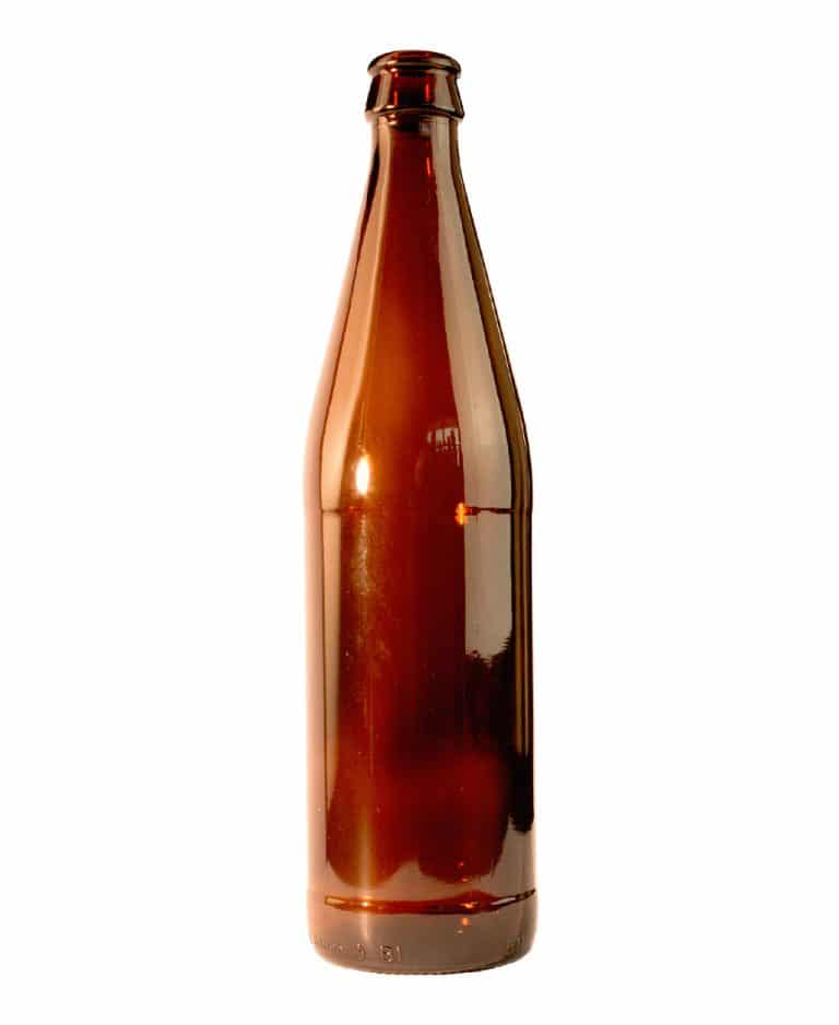 Beer bottle 500ml crown glass amber