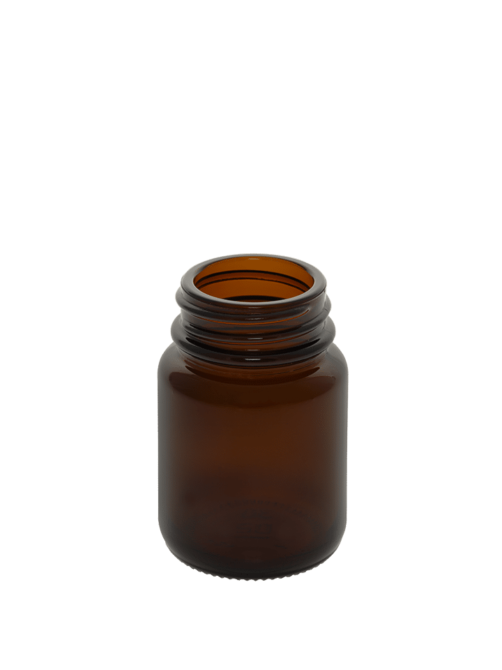 Powder jar 030ml 33/R3 glass amber