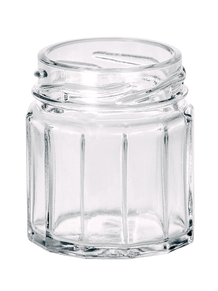 Dodecagon jar 045ml 43TO glass white flint