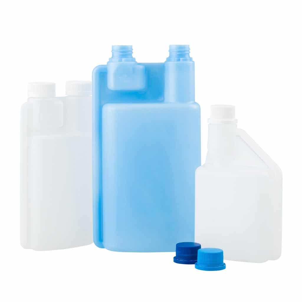 dosing bottles blue