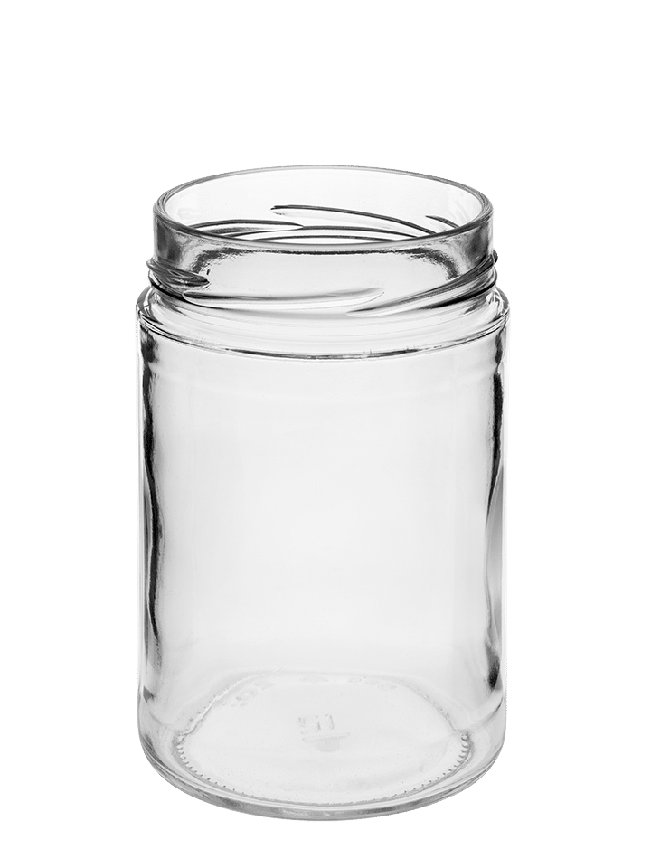 Glass Jar 580ml 82DTO white flint Elegant