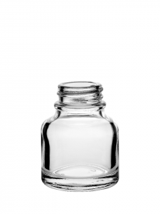 Ink Bottle 1oz (32ml) glass white flint