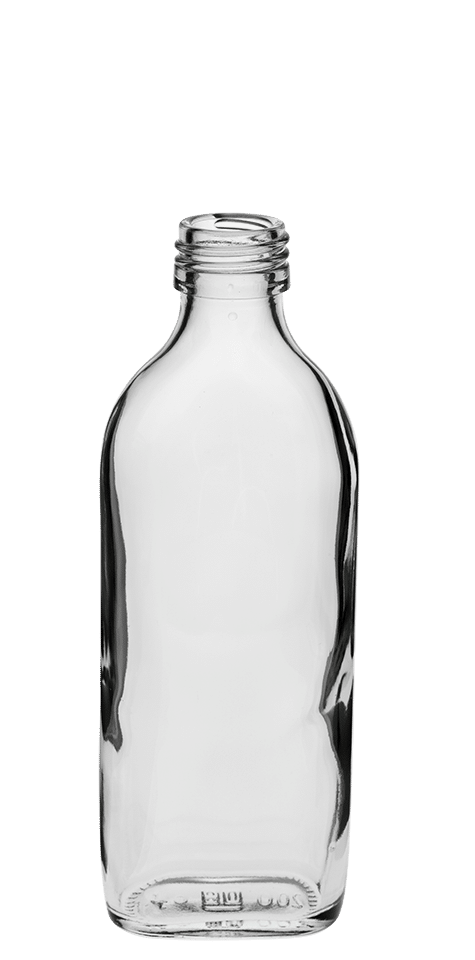 Sloping shoulder 200ml 28ROPP glass white flint