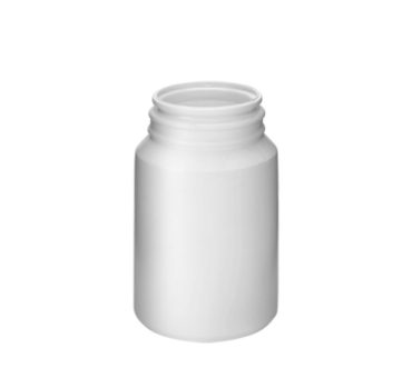 Pot avec fermeture sécurisée 100ml 43mm HDPE blanc