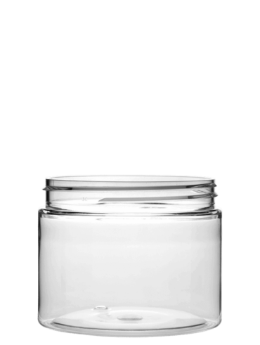 Cylindrical jar 350ml 89CT PET clear brickpack