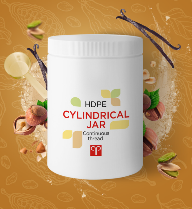 Cylindrical Jar HDPE