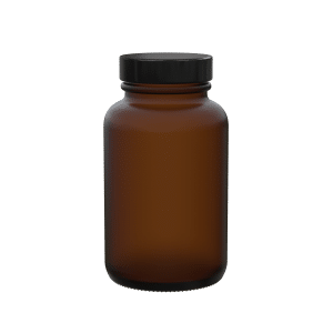 Powder jar 120ml 38/400 glass amber frosted 4oz