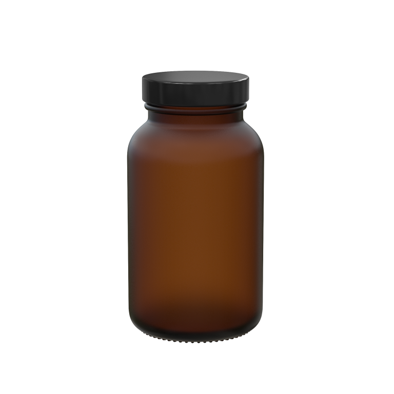 Powder jar 250ml 45/400 glass amber frosted