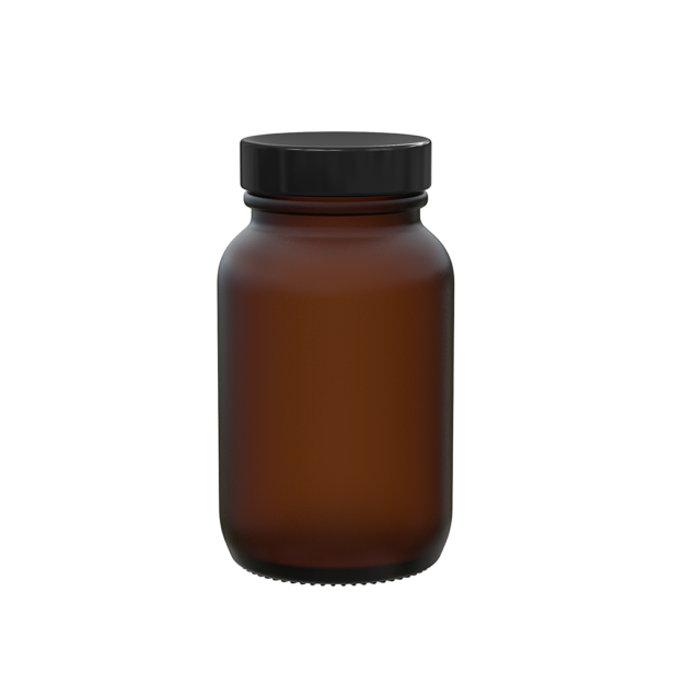 Powder jar 100ml 38/400 glass amber frosted 