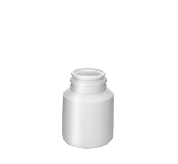 Pot avec fermeture sécurisée 40ml 31.5mm HDPE blanc